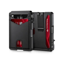 Business Rfid Blocking Men's Wallet, Card Holder, Pocket Wallet With Card Slots,  Slim Card Holder Wallet , Mini Travel Purse Items, Wallet For Men, Credit Card Organizer - Jet Black - 查看 1