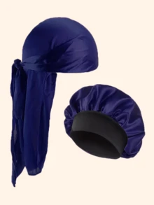 قبعة للرجال، قبعة شعر للنساء أثناء النوم، طقم قبعات وأغطية الرأس متطابقة - متعدد الألوان - مشاهدة 8