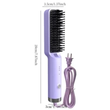 2-In-1 Hair Straightener And Curler‌;Wet/Dry Dual-Use Styling Tool‌;‌;Multifunctional StylingTool‌;Creates Smooth And Shiny Hair‌ ;Christmas Gift‌.Straightening Comb Hot Comb  Portable Hair Straightener Hair Brush  Transform Frizzy Hair To Silky Smooth Worthy Hair On The Go.Suitable For Both Home Use And Travel. It's An Ideal Gift For Women Anti-Frizz Ceramic Hot Brush To Smooth Hair, Anti-Scald Design Safety & Easy For All Ages - Xem 2