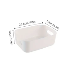 5/10 szt. małych plastikowych pudełek do przechowywania z uchwytami, wygodne przechowywanie, układanie w stosy, odpowiednie na ubrania, biurko, kosmetyki
