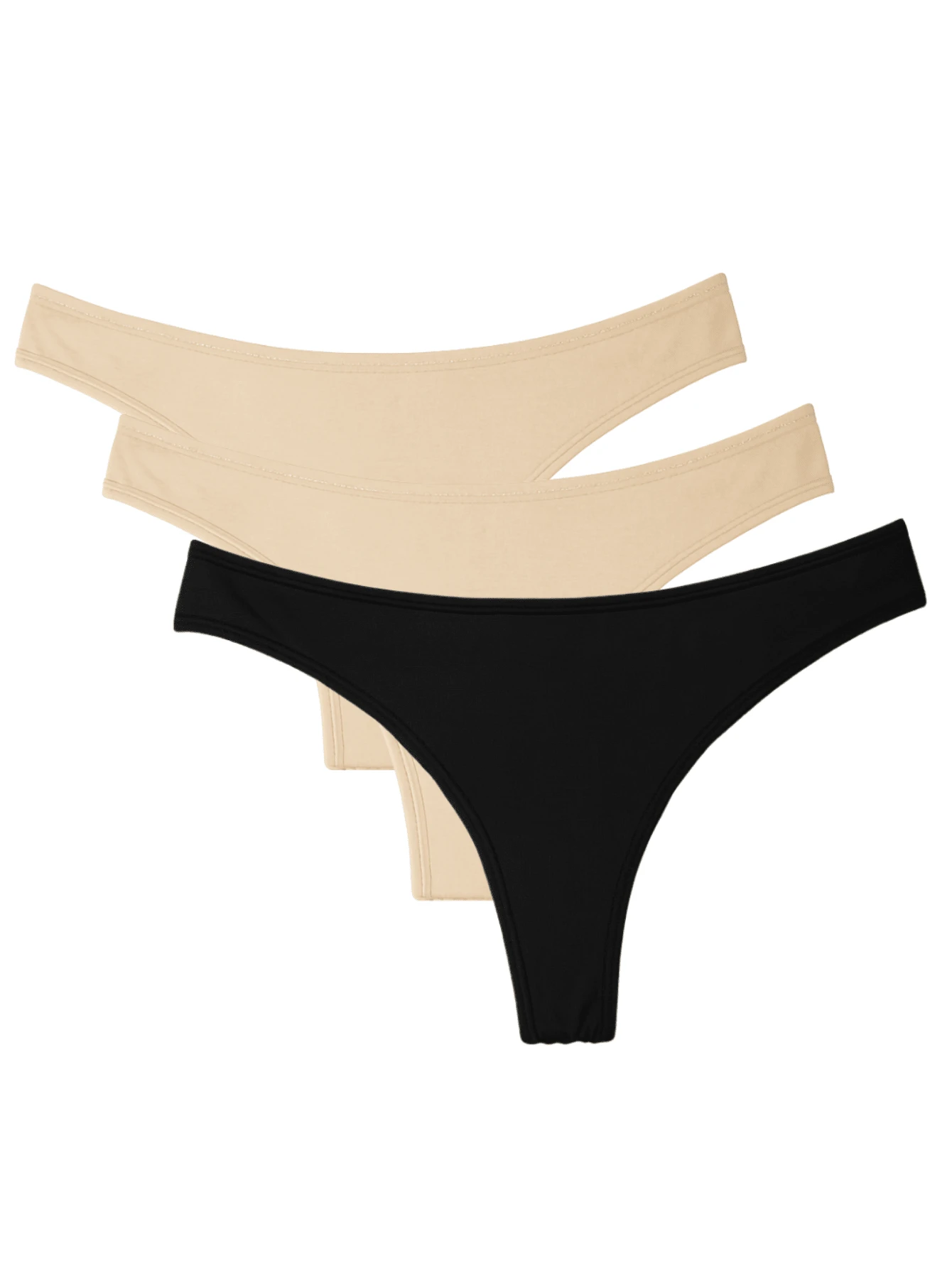 Basica Linda Lingerie KIT 3 Seamless Women's Double String Panties