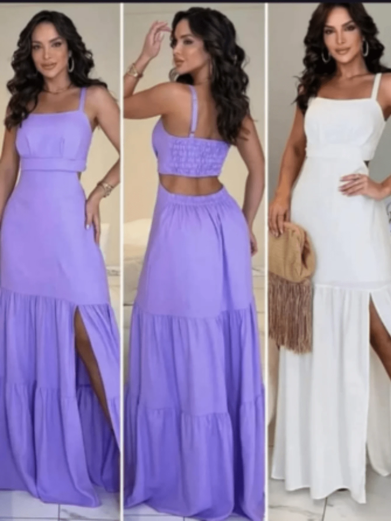 Vestido Longo "Encanto de Verão" - Branco - Visão 1