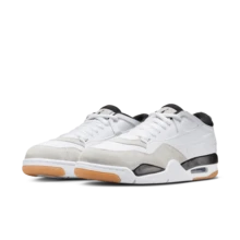 Jordan 4  Stylish And Comfortable Low-Top Retro Basketball Shoes Men's White And Gray FQ7939-110 - White - View 1