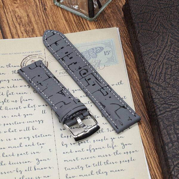 PU-Lederarmband für Galaxy Watch 7 6 5 4 40mm 44mm/5 Pro/Watch 6 4 Classic 20mm 22mm, weiches Business-Stil Armband