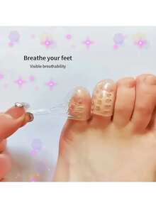 10/20 piezas Cubierta antifricción para dedos de los pies de silicona, divisor de dedo de gel con diseño anti fricción, cubierta de punta de Gel transpirable, accesorios suaves para el cuidado de pies, funda de puntera neutra sin sabor, tubo de pie pequeño anti fricción, anti-fricciones y anti ampollas - transparente - Ver 7