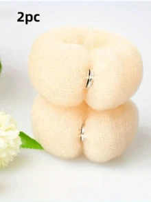 1/2 Peças Formador de Coque Vintage - Esponja com Presilhas, Ferramenta Formadora de Coque de Espuma DIY, Adequada para Coques Clássicos, Rabos de Cavalo da Moda e Penteados de Coque, Adequada para Penteados de Inverno, Penteados de Inverno da Moda, Adequada para Coque de Rosquinha, Acessório de Penteado Chignon | Acessório de Estilo Retrô | Material de Esponja, Ferramenta para Aumentar o Volume do Cabelo Elásticos