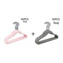 20/10 pezzi Grucce in velluto per vestiti di bambini, rastrelliera per asciugatura resistente e antiscivolo, grucce adatte per neonati, bambini piccoli e vestiti di bambini, grucce per armadi dal design sottile, adatte per la conservazione domestica