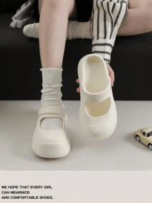 Women's Fuzzy Hole Slip-On Sandals, Summer Outdoor Thick-Soled Nurse Shoes Slippers, Can Be Worn Inside & Outside