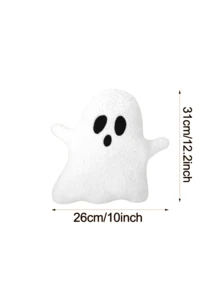 Cute Ghost Pillow Halloween Pillow 12.6" X 9.45" Cute Ghost Pillow White Decorative Ghost Pillow Plush Sofa Ghost Cushion For Sofa Bed, Sofa Party, Home Decor, Kids Gift