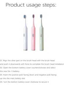 AXH. Cepillo de dientes eléctrico automático, cabezal de cepillo de cerdas suaves, cepillo de dientes para limpieza oral de adultos - Multicolor - Ver 6