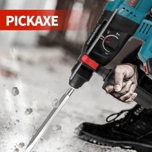 CYBOBAN 无刷充电式电锤，20V 无绳电动镐，配备 4.0Ah 大容量锂电池，三合一大功率无线冲击钻，可用于瓷砖墙钻孔、混凝土墙破碎等，比普通型号更耐用。产品包含配件，但电源适配器不包含在机器内（请勿买错）。