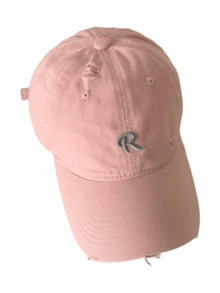 1 pezzo Berretto da baseball invecchiato con ricamo "R" - Stile retrò, regolabile, adatto a donne e uomini, perfetto per uscite casual e look da streetwear