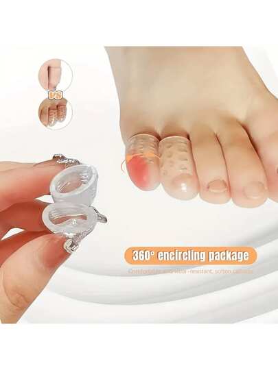 10/20 piezas Cubierta de silicona antifricción para los dedos de los pies, separador de dedos de gel con diseño antifricción, cubierta de dedos de gel transpirable, accesorios de cuidado de los pies suaves, cubierta de dedos de los pies neutros e insípidos, tubo antifricción para el dedo pequeño, antifricción y antiampollas