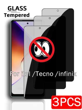 3片高清钢化玻璃屏幕保护膜，保护隐私，适用于Spark 10 Pro、Spark 10C、Spark 8C、Spark Go 2022、Spark Go 2023、Spark Go 2024等型号。防油、防水、防指纹、防刮、防震、防摔、无白边、无气泡、易于安装。高清清晰：适合生日/复活节/总统日礼物。生日/圣诞节/家人/朋友/男女朋友礼物，适用于手机屏幕保护膜、手机配件。