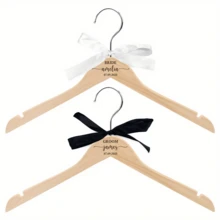 2pcs/Set Wooden Wedding Clothes Hangers, Customized Wedding Dress Hanger, Suit And Garment Hangers, Bride And Groom Hangers, Ideal For Wedding Gowns And Tuxedos, Wedding Accessories, Engraved,Stainless,Colorful,Cute,Adorable,Funny,Kawaii,Y2K,Stylish,Unisex,Casual,Custom,Personalized,Unique,Customized,Ideal Gifts For Him,Ideal Gifts For Her,Her,Boyfriend,Girlfriend,Family,Friends,Vacay Vibes - Multicolor - View 17