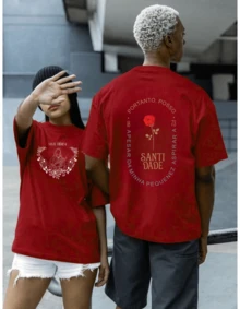 Santa Teresa UNISEX T-Shirt 100% Cotton - PREMIUM - Rojo - Ver 2