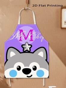 1pc Fashionable, Cute, Durable & Customizable Text Apron, Great For Enhancing Kitchen Ambiance And Creating A Happy Cooking Experience, Ideal Gift For Couples, Girlfriends Or Friends