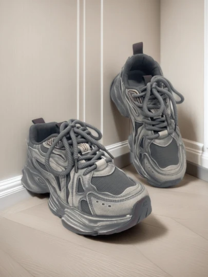 톰스 빈티지 통기성 메쉬 스니커즈 남성용, 청소년용 키 높이는 캐주얼 운동화, 고급 파리 쳉키 스니커즈, 두꺼운 밑창 패션 다용도 스포츠 캐주얼 여름용 신발, 고품질