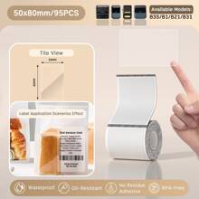 Niimbot Transparent Thermal Label Paper Self-Adhesive Sticker Waterproof For Niimbot B1 B21 Mini Portable Printer For Office Home Label Maker