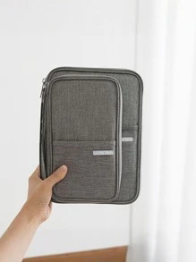 1 pieza Bolsa para pasaporte, titular de pasaporte y tarjeta, funda protectora impermeable, bolsa de almacenamiento de viaje, bolsa multiusos para documentos en el extranjero