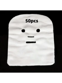 100片装护肤纱布纤维面膜，海藻软化面膜粉美容纱布垫 - 白色 - 查看 9