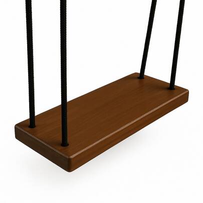 Balanço Madeira Infantil Suspenso Com Corda Quintal