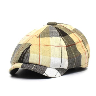 Unisex Fashionable Checked Newsboy Cap, Comfortable And Versatile Baseball Cap For Daily Use, Outdoor Casual Retro Beret, A Gift For Friends