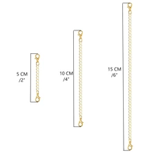 STAREDGE 1-9 Pcs Gold/Silver Stainless Steel Necklace Extension Chain, Jewelry Extender For Bracelet, Anklet, 2 In, 4 In, 6 In