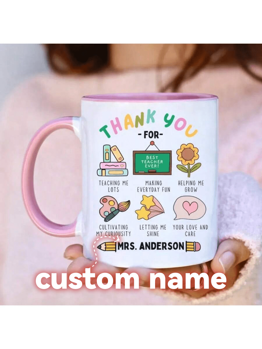 1 Stück 325ml Danke Lehrer Kaffeetasse, Lehrer Anerkennungsgeschenkidee, personalisierte Kaffeetasse für Lehrer, Geschenk zum Schulanfang, individuelle Lehrertasse