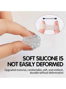 10/20 piezas Cubierta antifricción para dedos de los pies de silicona, divisor de dedo de gel con diseño anti fricción, cubierta de punta de Gel transpirable, accesorios suaves para el cuidado de pies, funda de puntera neutra sin sabor, tubo de pie pequeño anti fricción, anti-fricciones y anti ampollas - transparente - Ver 10