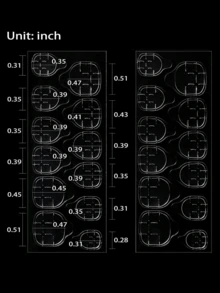 12片/288片 或 50片/1200片 超强粘性指甲凝胶贴，隐形、超薄、防水、透气双面指甲贴纸