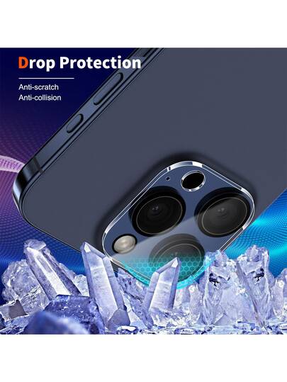 Yezodawee 3片装9H硬度钢化玻璃相机镜头保护膜，适用于 12 Pro Max 6.7英寸，防刮花，兼容手机壳，易于安装，适合夜间摄影，适用于所有手机型号