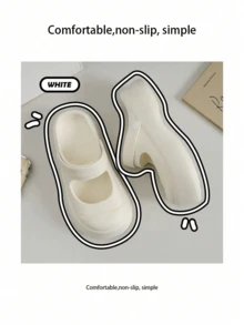 Women's Fuzzy Hole Slip-On Sandals, Summer Outdoor Thick-Soled Nurse Shoes Slippers, Can Be Worn Inside & Outside