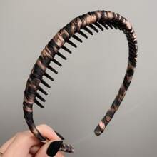 3pcs Women Leopard Print Headbands Hair Accessories, Hair Band, Hair Hoop, Autumn