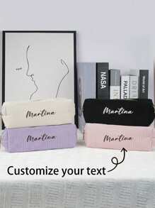 1 bolsa para lápis de veludo cotelê personalizada com transferência térmica, estojo personalizado com texto personalizado - grande capacidade, 1 estojo para lápis - bolsa para caneta com zíper, organizador de papelaria para material escolar, bolsa para caneta para uso em escritório e em casa e presentes exclusivos de volta às aulas, volta às aulas, multifuncional, ornamental, reutilizável, moderno, colorido, fofo, vintage, desenho animado, kawaii, personalizado, exclusivo, personalizado, trabalhadores, clientes, estudantes, para negócios/trabalho/escritório, para escola