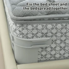 4 Pack Lock Sheet Holders, Bed Sheet Holder, Secure Bed Sheets Firmly In Place, Heavy Duty Panel Holder, Easy One-Time Installation - Grey - View 2
