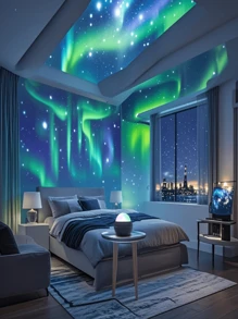 北极光魔法球 - USB 供电，带遥控器，变色 LED 灯，适用于卧室、客厅和派对