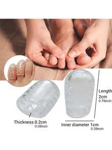 10/20 piezas Cubierta antifricción para dedos de los pies de silicona, divisor de dedo de gel con diseño anti fricción, cubierta de punta de Gel transpirable, accesorios suaves para el cuidado de pies, funda de puntera neutra sin sabor, tubo de pie pequeño anti fricción, anti-fricciones y anti ampollas - transparente - Ver 12
