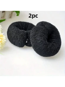 1/2 Peças Formador de Coque Vintage - Esponja com Presilhas, Ferramenta Formadora de Coque de Espuma DIY, Adequada para Coques Clássicos, Rabos de Cavalo da Moda e Penteados de Coque, Adequada para Penteados de Inverno, Penteados de Inverno da Moda, Adequada para Coque de Rosquinha, Acessório de Penteado Chignon | Acessório de Estilo Retrô | Material de Esponja, Ferramenta para Aumentar o Volume do Cabelo Elásticos