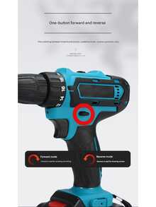 28V Cordless Drill - Lithium-Ion Power Tool For Home & DIY | Handheld Screwdriver With LED Light - Multicolor - View 3