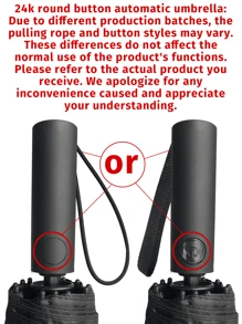 Unisex Automatic Umbrella With 16 Reinforced Ribs, Foldable, Portable, Durable Anti-UV Sunscreen Umbrella For Sunny & Rainy Day