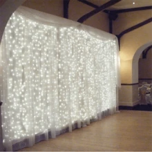 Luces de cortina de ventana de hadas, cadena de luces decorativas de 300/200/100 LED para el hogar con 8 modos e impermeable para Halloween, Navidad, bodas, fiestas, decoración de interiores y exteriores en el dormitorio y exteriores