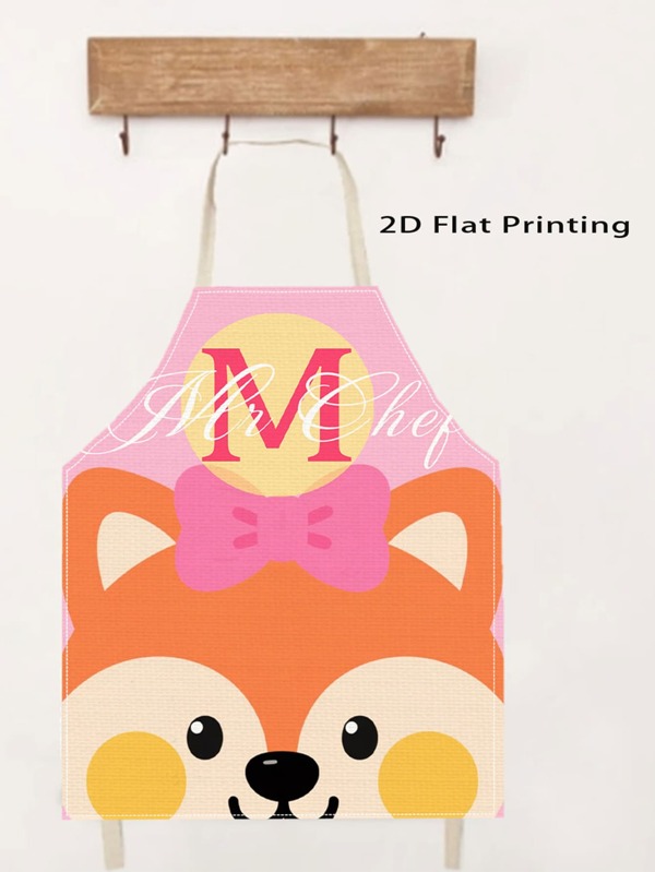 1pc Fashionable, Cute, Durable & Customizable Text Apron, Great For Enhancing Kitchen Ambiance And Creating A Happy Cooking Experience, Ideal Gift For Couples, Girlfriends Or Friends