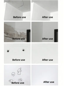 1/2pcs Wall Repair Latex Paint, Indoor Wall Painting Cleaner, White Wall Filler Putty Paste, Anti-Mildew & Odor-Free Wall Repair Paste