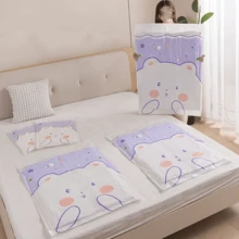 Túi lưu trữ nén chân không dày, thích hợp cho quần áo, chăn, áo khoác lông vũ, túi lưu trữ chống ẩm chống mối mọt đóng gói chân không, dụng cụ sắp xếp khi đi du lịch - Trong sáng - Xem 11