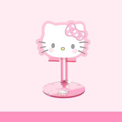 Sanrio Hello Kitty & My Melody 甜心系列多功能支架 - 手机支架，桌面友好型可爱手机支架，多功能 iPad 和平板电脑支架，床边懒人支架，便携可折叠