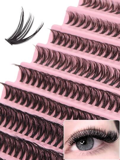 "200PCS Individual Cluster Lashes Medium Volume Curl C 10-16mm Mixed Length Lash Set, Daily False Eyelashes 40D Cat Eye&Ultra Thin&Soft & Comfortable, Long-Lasting False Eyelashes Perfect For Wedding&Dating&Stage&Party, -For Halloween&Gifts&Xmas&Spring Day, Limited"