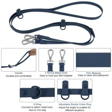2.5m PVC Pet Leash, Pet Supplies, New Pet Leash, Dog Leash, Anti-Explosion Dog Walking Leash, Multifunctional Dog Leash, Adjustable Crossbody Waist Strap, Waterproof & Odorless PVC, Easy To Clean Soft For Pet Skin, Suitable For Indoor, Outdoor, Multiple Colors For Small, Medium And Large Dogs