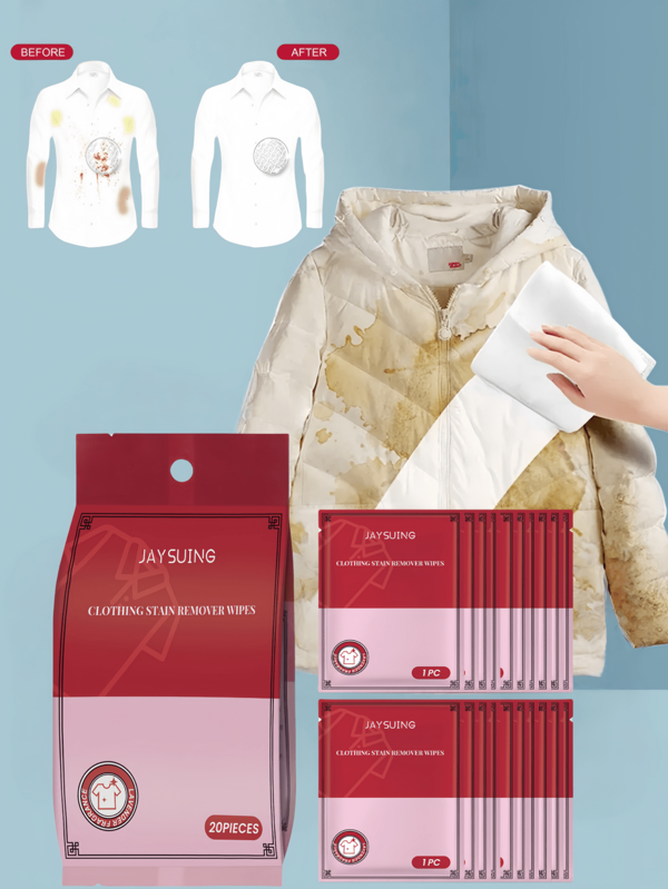 20 قطعة مناديل إزالة البقع النظيفة السريعة إزالة بقع أثناء التنقل بدون خدش & amp؛ صيغة لطيفة، لا تبيض ; مثالية لحالات الطوارئ والانسكابات ? منديل منظف/مزيل البقع الأعلى تقييمًا، منسوجات منقوشة، مزيل بقع قابل للنقل، تنظيف البقع الفوري، عبوة من القماش المنظف أثناء النقل، منفذ منتفخ، سهل الحمل، مناسب للسفر.