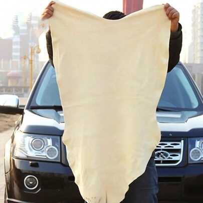 قطعة غسل سيارة فاخرة من جلد الغزلان - ماصّة للغاية ، لا تنفضّ ، طبيعيّة ، ناعمة ورقيقة ، مناسبة للاستخدام المنزلي والمطاعم - بديل عن جودة الصوف العالية ، غسل باليد فقط ، بطراز عتيق ، منشفة جودة المطعم ، منشفة بطراز عتيق ، قماش ماصّ للغاية ، إكسسوار للسيارة